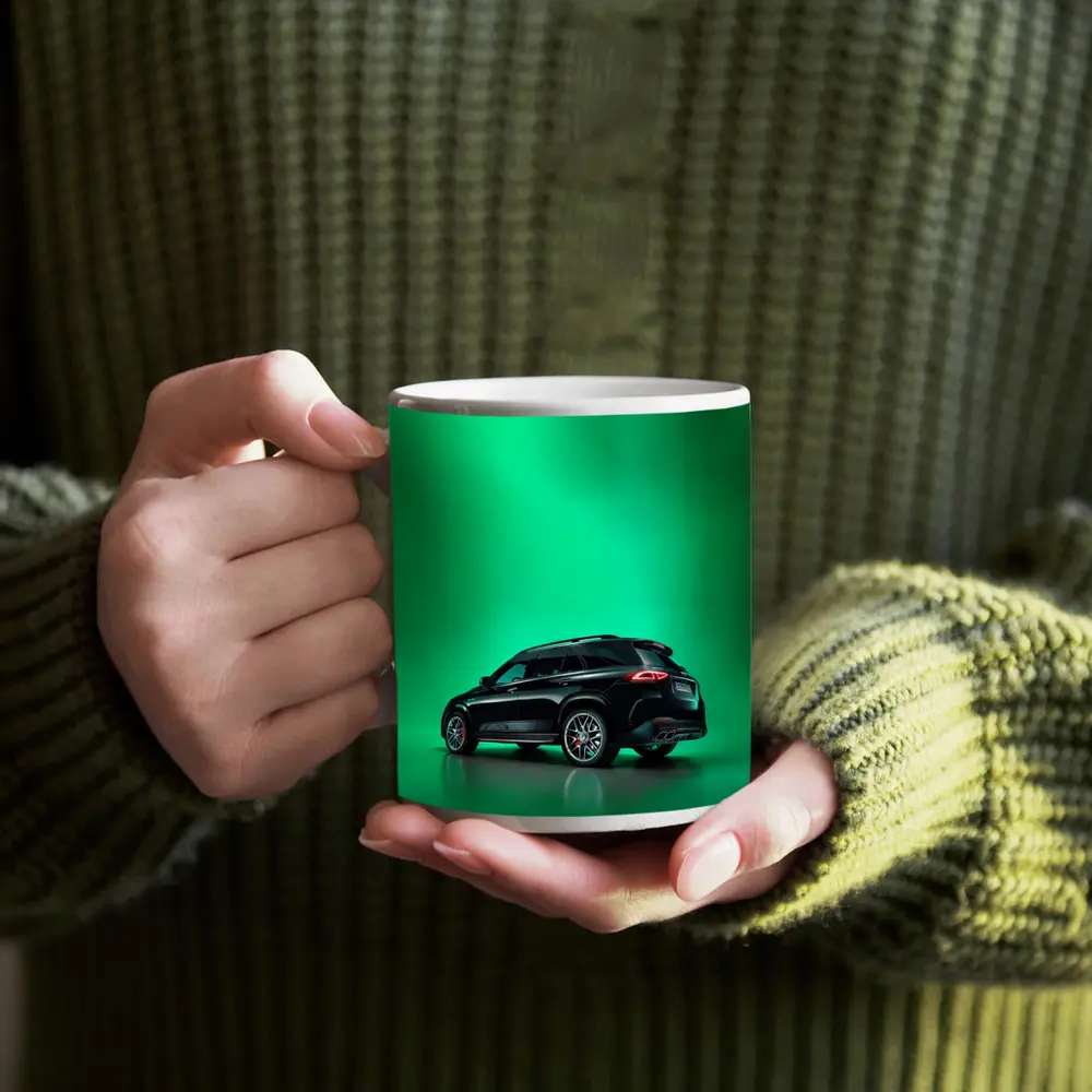 Mercedes AMG GLE Black On Green Background – Mugs